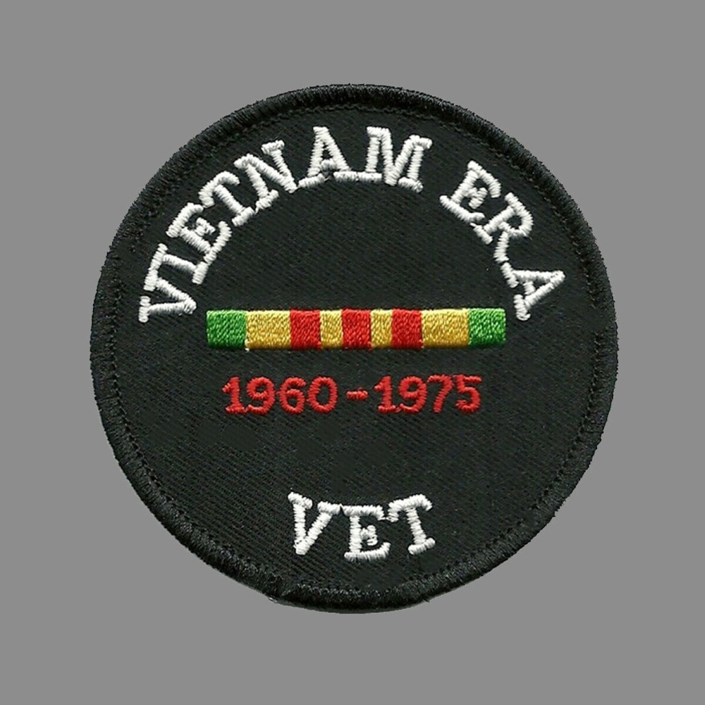 Vietnam Era Vet Patch Iron On Black Circle 1960